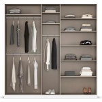 Dulap 226 cm lungime, 5 uși batante, culoare sonoma, compartimentare premium, 229 cm înălțime - imagine 5