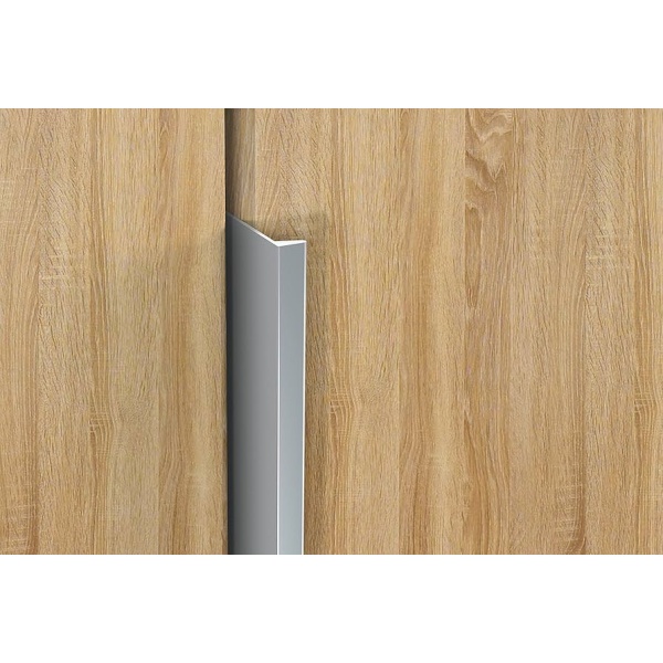 Dulap 226 cm lungime, 5 uși batante, culoare sonoma, compartimentare premium, 229 cm înălțime - imagine 3