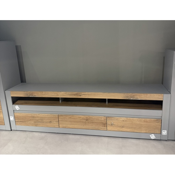 Set living format din 3 piese, material MDF, culoare gri-stejar - imagine 3