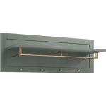 Cuier 109 cm, culoare verde, cu raft integrat, material MDF și PAL, design modern pentru hol, 20 cm înălțime - imagine 2