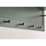 Cuier 109 cm, culoare verde, cu raft integrat, material MDF și PAL, design modern pentru hol, 20 cm înălțime - imagine 3