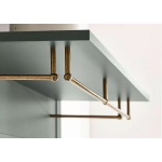 Cuier 109 cm, culoare verde, cu raft integrat, material MDF și PAL, design modern pentru hol, 20 cm înălțime - imagine 4