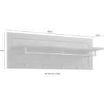 Cuier 109 cm, culoare verde, cu raft integrat, material MDF și PAL, design modern pentru hol, 20 cm înălțime - imagine 5