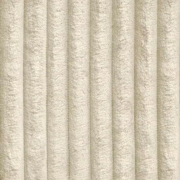 Set fotoliu cu otoman, material velur mare catifelat, culoare crem - imagine 6