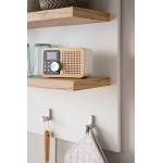 Etajeră ~Mykonos~ in stil rustic, culoare alb mursar-stejar, 60 cm lungime - imagine 2