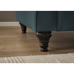 Canapea fixă modernă 3-5 locuri pentru living 230 cm, tapițată în țesătură fină vernil-albăstrui, picioare din lemn masiv, design elegant contemporan DUBAI - imagine 6