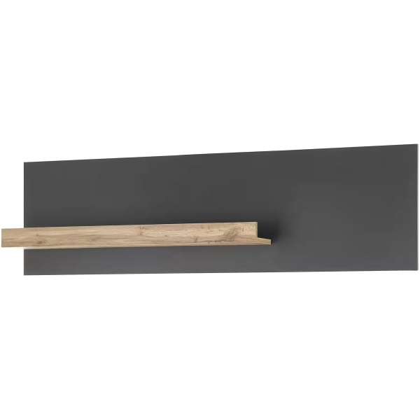 Etajeră ~Mykonos~ in stil modern, culoare gri antracit-stejar, 89 cm lungime