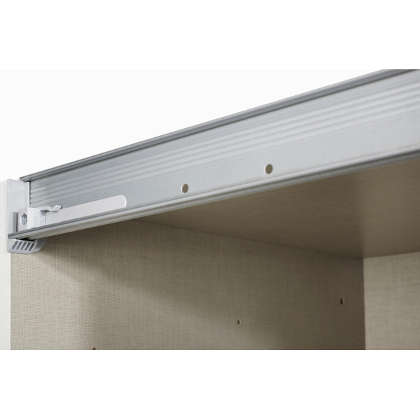 Dressing 226 cm lungime, 2 uși glisante, culoare sonoma-alb, 210 cm înălțime - imagine 5