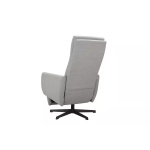 Fotoliu de relaxare cu recliner, rotativ, culoare gri, material țesătură - imagine 6