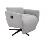 Fotoliu de relaxare cu recliner, rotativ, culoare gri, material țesătură - imagine 8