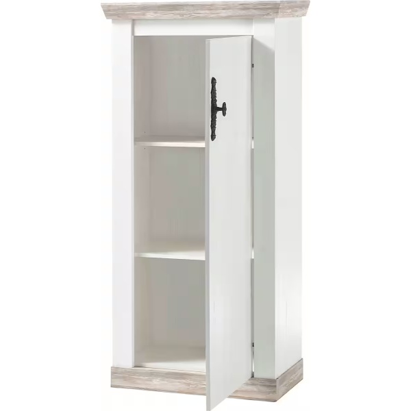 Comodă ~Barcelona~ in stil modern, culoare alb murdar-sonoma, 71 cm lungime - imagine 2