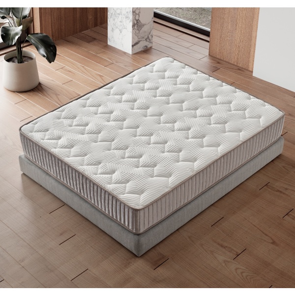 Boxspring ~STARLIGHT~ cu lada de depozitare, saltea premium cu topper inclus, structura metalica, LED-uri si charger USB - imagine 6