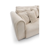 Canapea extensibila Cellora king-size, 300 cm lungime, cu lada de depozitare, material velur catifelat raiat, extensia 180/240 cm - imagine 4