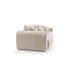 Canapea extensibila Cellora king-size, 300 cm lungime, cu lada de depozitare, material velur catifelat raiat, extensia 180/240 cm - imagine 11