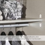 Set dormitor format din 4 piese, dulap, cadru pat 160/200 cm și 2 noptiere, culoare alb cu gri antracit - imagine 3