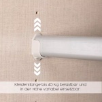 Set dormitor format din 4 piese, dulap, cadru pat 160/200 cm și 2 noptiere, culoare alb cu gri antracit - imagine 4