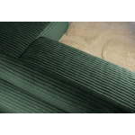 Colțar ~NUBO~ extensibil cu ladă de depozitare, material velur raiat catifelat, culoare verde smarald, 264/162 cm - imagine 3