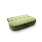 Canapea ~POLLY~ extensibilă cu ladă de depozitare, culoare verde olive, material boucle, 212 cm lungime - imagine 5