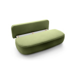 Canapea ~POLLY~ extensibilă cu ladă de depozitare, culoare verde olive, material boucle, 212 cm lungime - imagine 6