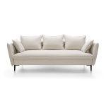 Canapea ~ISALDA~ extensibilă cu ladă de depozitare, material țesătură, culoare crem, 237 cm lungime - imagine 3