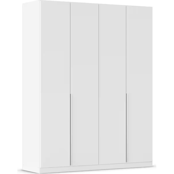 Dulap 181 cm lungime, 4 uși batante, culoare alb, compartimentare premium, 229 cm înălțime - imagine 2