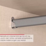 Dressing 181 cm lungime, 2 uși glisante, oglindă pe mijloc, culoare alb, 223 cm înălțime - imagine 4