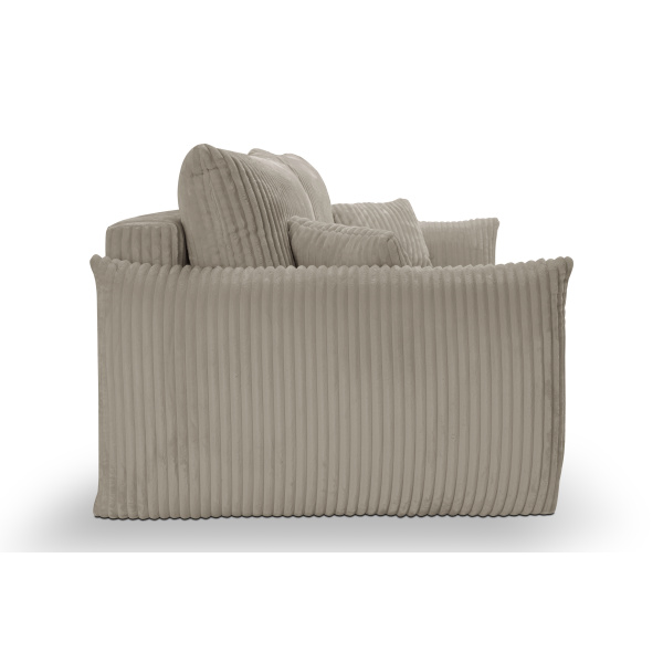 Canapea ~MILLORA~ extensibilă cu ladă de depozitare, material velur raiat catifelat, culoare cappuccino, 245 cm lungime - imagine 6