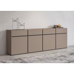 Comodă, 4 uși și 4 sertare, culoare cappuccino, 225 cm lungime - imagine 2