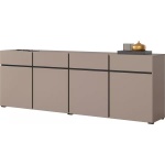 Comodă, 4 uși și 4 sertare, culoare cappuccino, 225 cm lungime - imagine 3