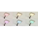 Comodă, 2 uși și 3 sertare, culoare alb cu negru, LED-uri, 132 cm lungime - imagine 5