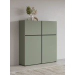Comodă, 4 uși batante, culoare verde mentă, 120 cm lungime - imagine 2