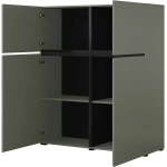 Comodă, 4 uși batante, culoare verde mentă, 120 cm lungime - imagine 3
