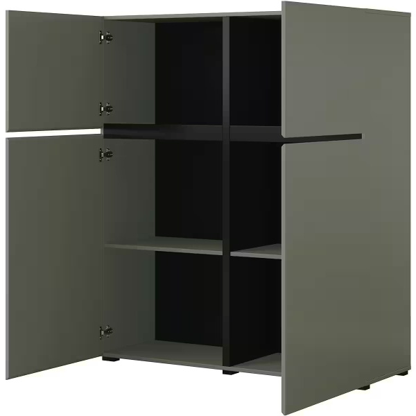 Comodă, 4 uși batante, culoare verde mentă, 120 cm lungime - imagine 3