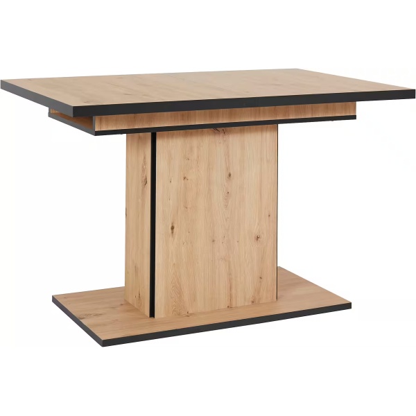 Masă extensibilă, 120-160 cm, culoare sonoma-negru - imagine 2