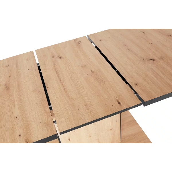 Masă extensibilă, 120-160 cm, culoare sonoma-negru - imagine 6