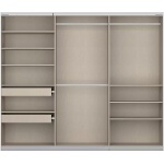 Dressing 271 cm lungime, 3 uși glisante, full alb, compartimentare premium, 229 cm înălțime - imagine 5