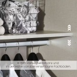 Dressing 271 cm lungime, 3 uși glisante, full alb, compartimentare premium, 229 cm înălțime - imagine 8