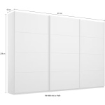 Dressing 271 cm lungime, 3 uși glisante, full alb, compartimentare premium, 229 cm înălțime - imagine 11