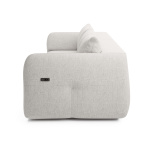 Canapea ~SPLENDORA~ premium, smart, extensie electrica, spatiu de dormit 140/200 cm, charger USB, material impermeabil, culoare crem-rose, 255 cm lungime - imagine 3