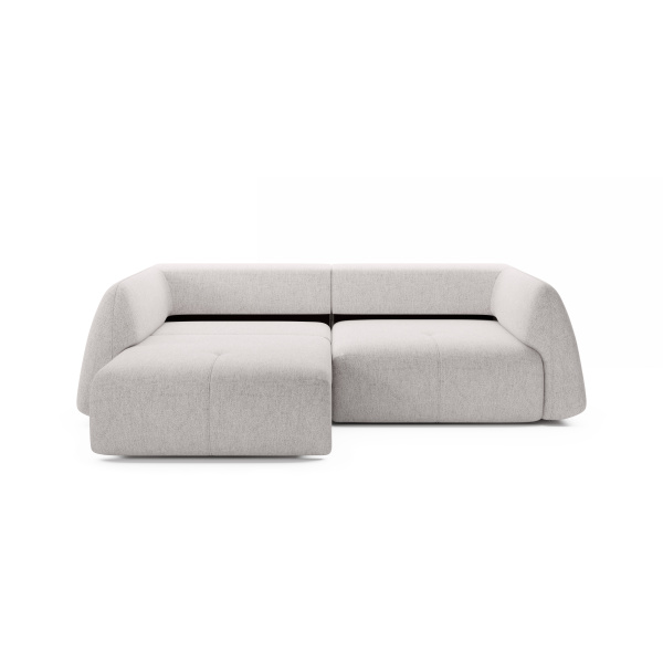 Canapea ~SPLENDORA~ premium, smart, extensie electrica, spatiu de dormit 140/200 cm, charger USB, material impermeabil, culoare crem-rose, 255 cm lungime - imagine 6
