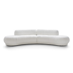 Canapea ~BELLORA~ in formă de semiluna, material boucle, 350 cm lungime - imagine 3