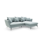 Colțar ~VOLANTE~ extensibil cu ladă de depozitare, picioare negre metalice, 258/167 cm, extensia 135/224 cm - imagine 3
