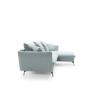 Colțar ~VOLANTE~ extensibil cu ladă de depozitare, picioare negre metalice, 258/167 cm, extensia 135/224 cm - imagine 4