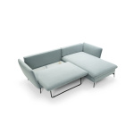 Colțar ~VOLANTE~ extensibil cu ladă de depozitare, picioare negre metalice, 258/167 cm, extensia 135/224 cm - imagine 7