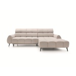 Colțar modern premium pentru living 295 cm, extensie electrică, încărcare USB și tetiere reglabile, tapițat în material impermeabil, design smart contemporan ALVORIA - imagine 2