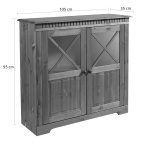 Comodă ~VENEȚIA~ 2 uși batante, material lemn masiv de pin, 105 cm lungime - imagine 8