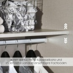 Dressing 271 cm lungime, 3 uși glisante, 4 sertare, oglinda pe mijloc, culoare gri antracit, 210 cm înălțime - imagine 7
