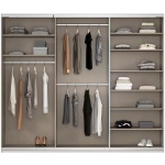Dressing 271 cm lungime, 3 uși glisante, culoare cașmir, compartimentare premium, 229 cm înălțime - imagine 4