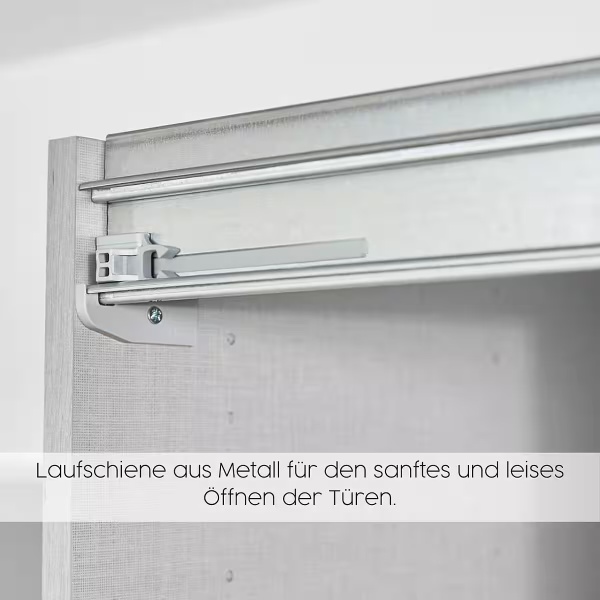 Dressing 271 cm lungime, 3 uși glisante, culoare cașmir, compartimentare premium, 229 cm înălțime - imagine 6
