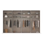 Dressing 360 cm lungime, 4 uși glisante, full oglindă, culoare alb, 223 cm înălțime - imagine 3